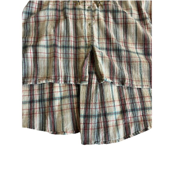 Kyla Seo Plaid High Low Dress Tunic XS Embroidered Boho - Picture 6 of 11